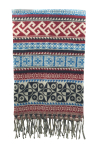 Écharpe ethnique xxl 100% polyester origine inde