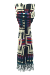 Écharpe ethnique xxl 100% polyester origine inde